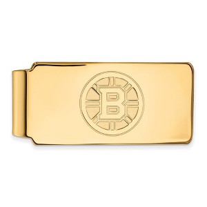 Black Bow Jewelry 10k Yellow Gold Boston Bruins NHL Money Clip - 1 of 3