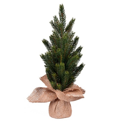 15 Inch Pre-Lit Hand-Painted Ceramic National Christmas Tree - Costway