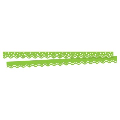 Barker Creek Bulletin Board Double-sided Border - Green Scalloped Edge ...