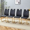 Infurnic Dining Chairs Set of 4 Uniquely Designed Chairs, Suitable for Offices, Restaurants, Kitchens, Conference Rooms, Black, 15.7"*16"*37.4" - 2 of 4