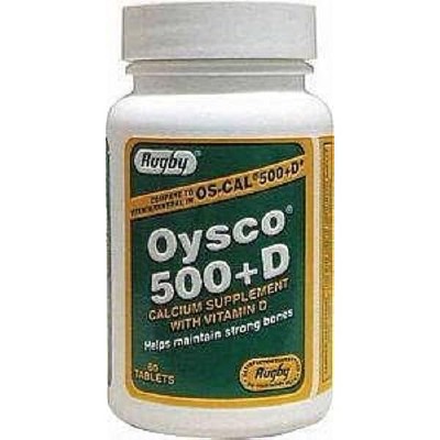 Rugby Oysco 500 + Vitamin D Tablet, 1000 Ct