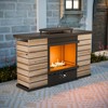EAGLE PEAK Smokeless Rectangular Propane Gas Fireplace with Rain Cover & Auto Ignition 50,000 BTU for Outside Patio - 2 of 4