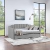 LOVMOR Velvet Daybed with Trundle, Upholstered Tufted Sofa Day Bed, for Bedroom, Guest Room Furniture - 2 of 4