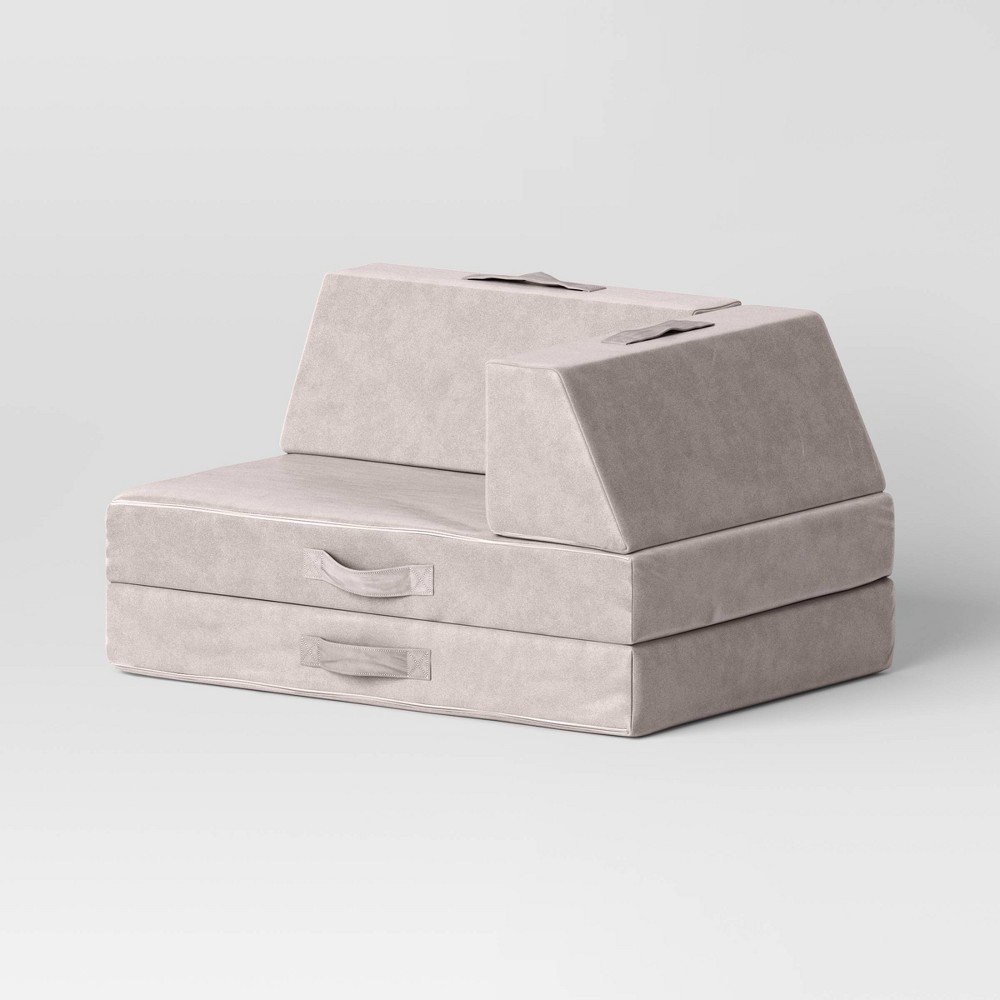 Photos - Sofa Kids' Modular Seating Solids Tonal Gray - Pillowfort™