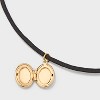 Heart Cherry & Locket Choker Necklace Set 5pc - Wild Fable™ Silver/Gold: Lobster Claw Clasp, Iron Material, 12" Length - 3 of 4
