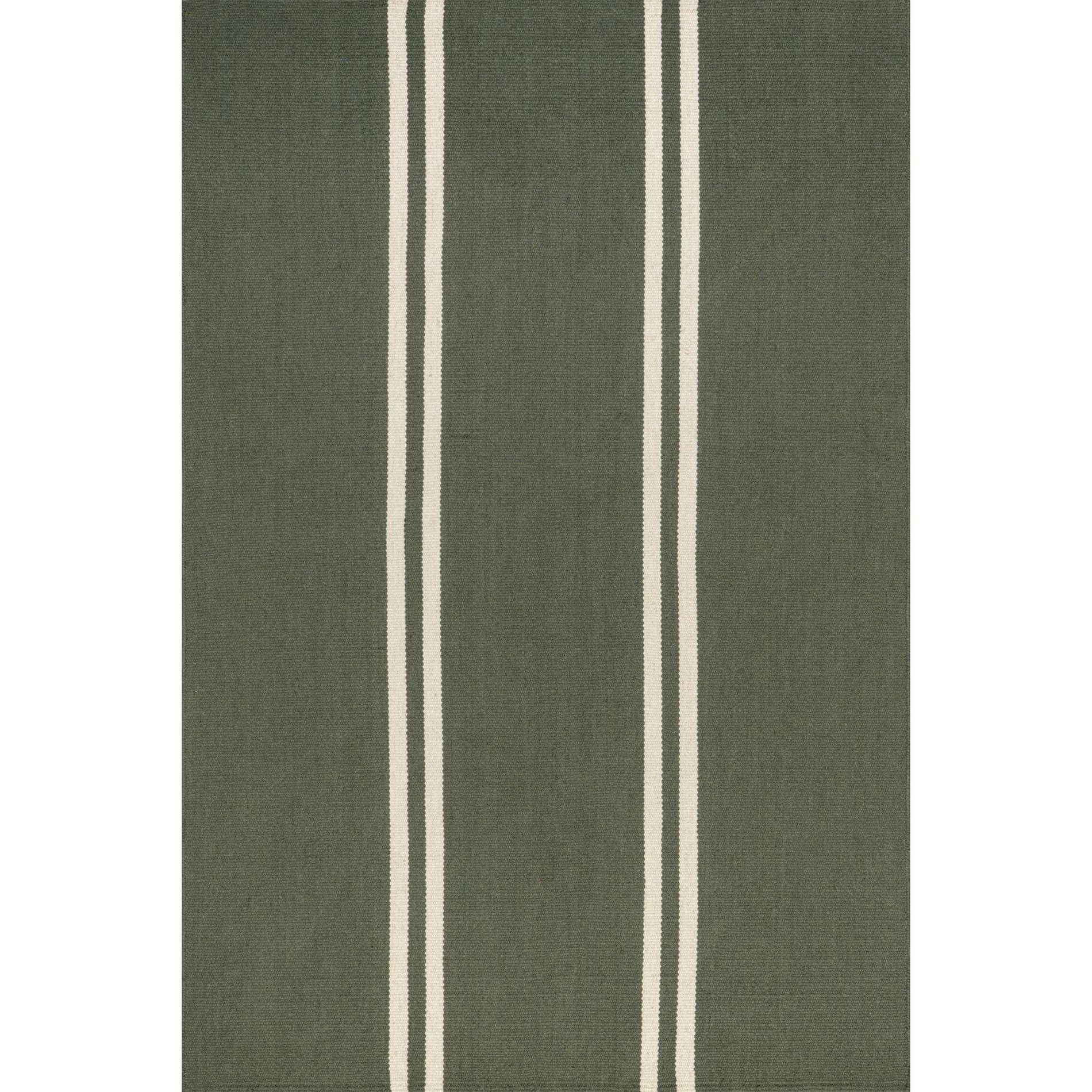 Nuloom Elowen Double Striped Wool Area Rug, 4' x 6', Sage Green