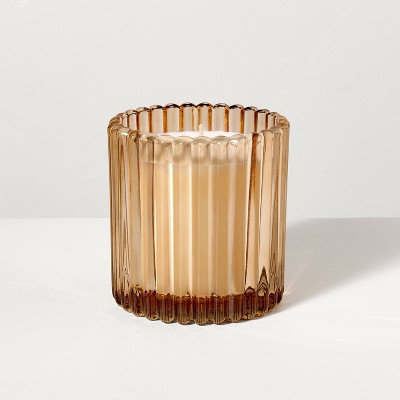 Ribbed Glass Sandalwood & Terracotta Jar Candle Blush 8.5oz - Hearth & Hand™ with Magnolia