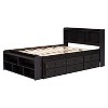 PAGED Twin Size Storage Bed Modern Pine Bed Frame with 2 Drawers and Headboard for Bedroom, Easy Assembly - 3 of 4