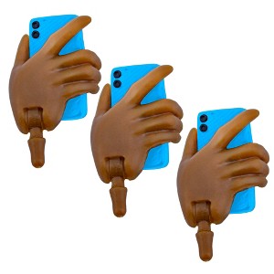 Cell Phone Accessory Hand for Figures Toy Company Ultimate 4.25 Inch Kid Figures [Black / Blue Phone] (Set of Three) - 1 of 4