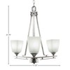 Toltec Lighting Uptowne 3 - Light Chandelier in  Aged Silver with 4.5" Square White Muslin Shade - 2 of 2