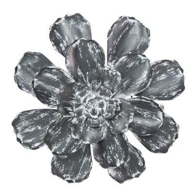 Distressed Flower Wall Art Metal - Foreside Home & Garden