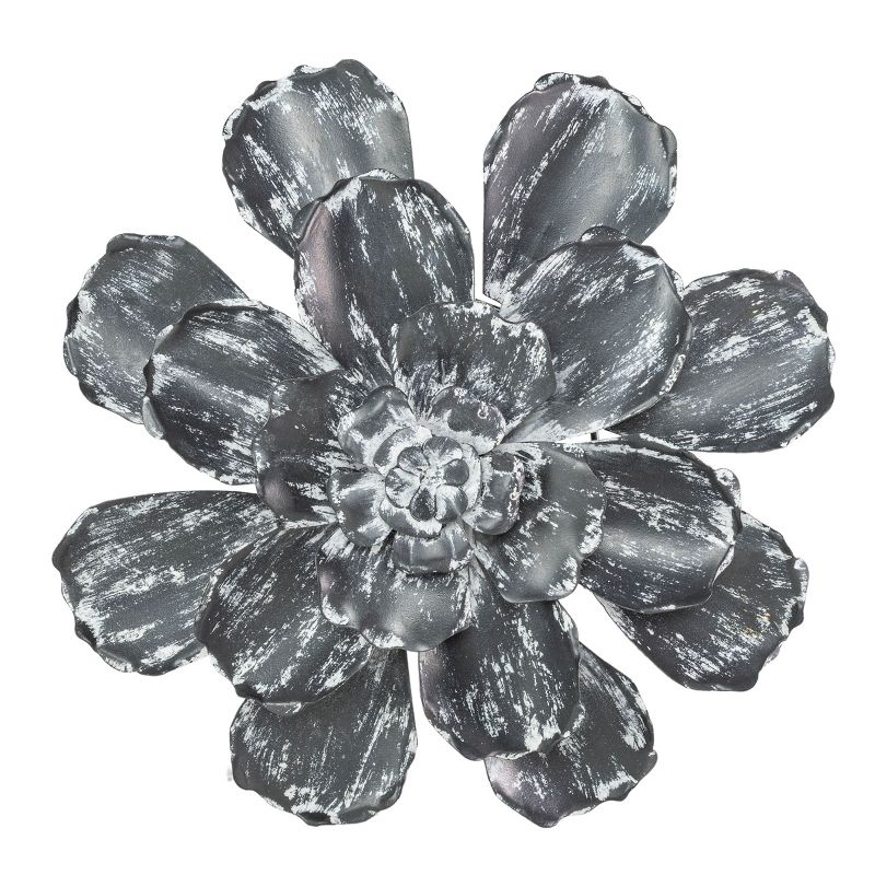 Distressed Flower Wall Art Metal - Foreside Home & Garden, 1 of 7