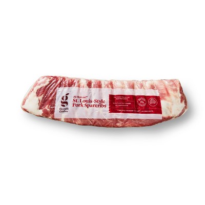 St. Louis-Style Pork Spareribs - 3.29-4.29 lbs - price per lb - Good & Gather™