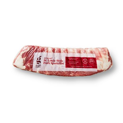 St. Louis-Style Pork Spareribs - 2.34-3.25 lbs - price per lb - Good & Gather™