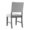 Gulches Wooden Dining Chairs Set of 4, Modern Fabric Upholstered Kitchen Side Chairs, Dining Chair with Solid Wood Legs and Padded Seat, Beige andGray - 4 of 4