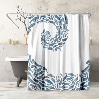 Americanflat 71" x 74" Shower Curtain  Style 2 by Elena O'Neill
