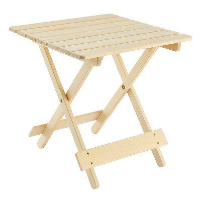 Vynxaria Natural Wood Folding Tables for Patio and Outdoor Spaces