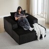 NicBex Modern Indoor Corduroy Sponge Single Sofa with Back Cushion & Pillow,Fluffy Sleeper Chair for Living Room,Bedroom - 2 of 4