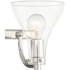 Possini Euro Design Sorren Modern Wall Light Sconce Polished Nickel Hardwire 14" 2-Light Fixture Clear Glass for Bedroom Bathroom Vanity Reading Home - 3 of 4