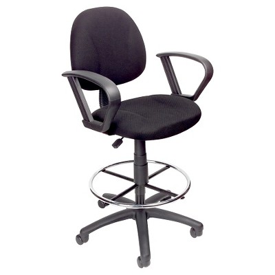 Drafting Stool with Footring and Loop Arms - Boss Office Products