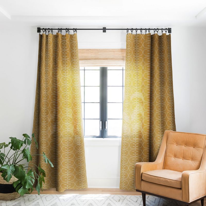Mirimo Afromood Mustard Set of 2 Panel Blackout Window Curtain - Deny Designs, 2 of 5