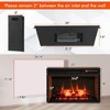 Tangkula 1400W 26 Inch Electric Fireplace Insert 4777 BTU Recessed Freestanding Fireplace w/ Remote - 3 of 4