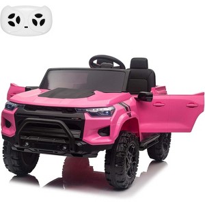 24V 2-Seater Kids Ride On Truck, Electric Car Toy with Remote, LED Lights, MP3, Back Storage & Soft Start - 1 of 4