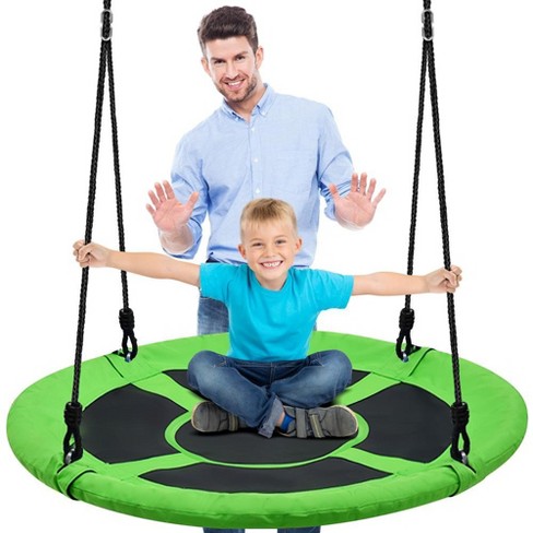 SereneLife Balançoire Nacelle 40'' Rainbow - Siège Suspendu Avec Kit De Suspension, Coussin Et Sac De Transport, Jusqu'à 317 Kg