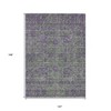 Fern Green And Purple Oriental Washable Indoor Outdoor Area Rug - 3 of 4