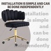 TiramisuBest Modern Cute Computer Chair,Velvet Home Office Desk Chair,Height Adjustable Swivel Task Chair - 4 of 4