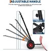 Metal Snow Shovel Pusher for Driveway, Snow Removal with Double Rod, Angled Blade Efficient, 5 Level Adjustable Height Handle, Snow Plow for Sidewalk - 2 of 4