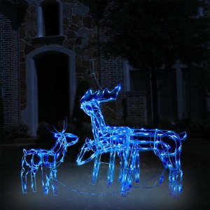 vidaXL 3 Piece Christmas Light Display Reindeers 229 LEDs - 1 of 4