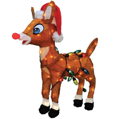 Rudolph The Red Nosed Reindeer Christmas 24 Prelit Soft Tinsel