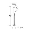 360 Lighting Taylor Modern Torchiere Floor Lamp with Side Light 72" Tall Satin Black LED Adjustable for Living Room Reading Bedroom Office House Home - 4 of 4