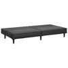 vidaXL 2-Seater Sofa Bed Accent Upholstered Loveseat Couch Black Faux Leather - Black Without Armrest - 3 of 4