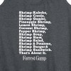 Women's - Forrest Gump - Bubbas Shrimp List Graphic Racerback Tank - 2 of 4