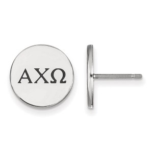 Black Bow Jewelry Sterling Silver Alpha Chi Omega Greek Life Stud Earrings - 1 of 3