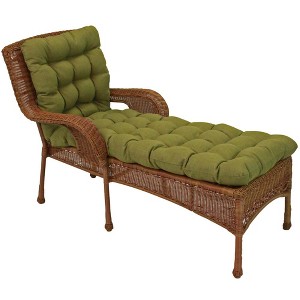 Blazing Needles, 74-inch by 19-inch Squarded Outdoor Spun Polyester Tufted Chaise Lounge Cushion - 1 of 2