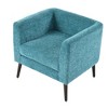 Anybear Accent Chair, Upholstered Arm Chair with Solid Wood Legs,Waist Pillow,Padded Single Chair - 4 of 4