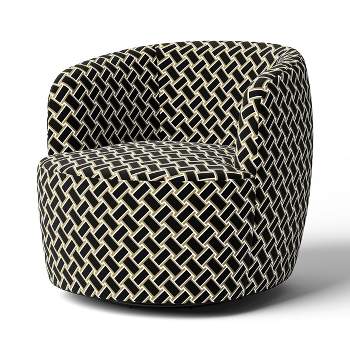 Vintage Weave Neutral Swivel Accent Chair - DVF for Target