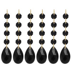 Unique Bargains Crystal Pendants Teardrop Beads for DIY Lamp Arts Crafts Decoration 6 Pcs - 1 of 4