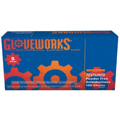Gloveworks TLF42100 Food Service Gloves, Small, Latex, Ivory, 100 Piece