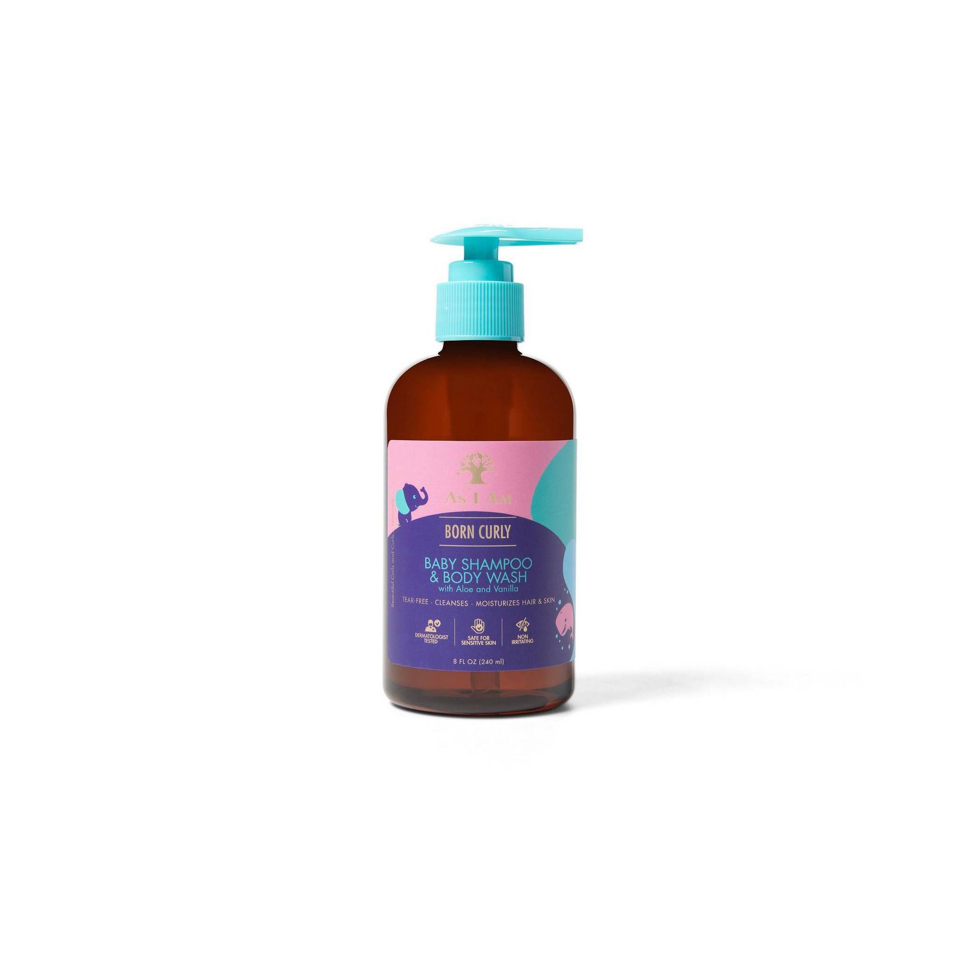 As I Am Born Curly Baby Shampoo & Body Wash - 8 fl oz: Moisturizing, Nourishing, Daily, With Aloe