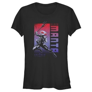 Juniors Womens Aquaman and the Lost Kingdom Black Manta Portrait T-Shirt - 1 of 4