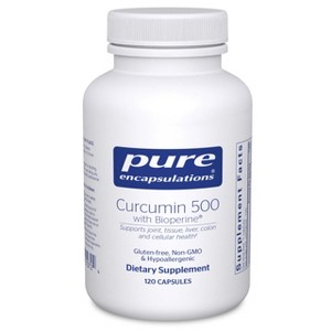 Pure Encapsulations Curcumin 500 with Bioperine - Antioxidant Supplement to Support Joints, Tissue, Liver, Colon, and Cellular Health - 120 Capsules - 1 of 4