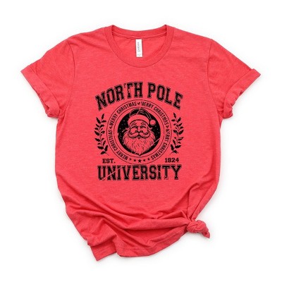 Simply Sage Market Women's North Pole University Distressed Short Sleeve Graphic Tee