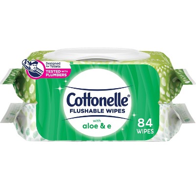 Cottonelle Gentleplus Flushable Wipes With Aloe & Vitamin E - 2pk/42ct ...