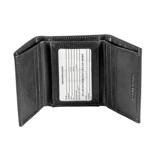 Evergreen NCAA Montana State Bobcats Black Leather Trifold Wallet Officially Licensed with Gift Box - 1 of 1