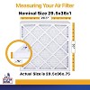 Filter King 29.5x36x1 Air Filter | 4-PACK | MERV 13 HVAC Pleated A/C Furnace Filters | MADE IN USA | Actual Size: 29.5 x 36 x .75" - 2 of 4