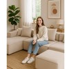 Resenkos Modular Sofa Set, Flexible Sectional Couch, Perfect for Living Room, Space-Saving & Comfortable, Corduroy, Beige - 2 of 4